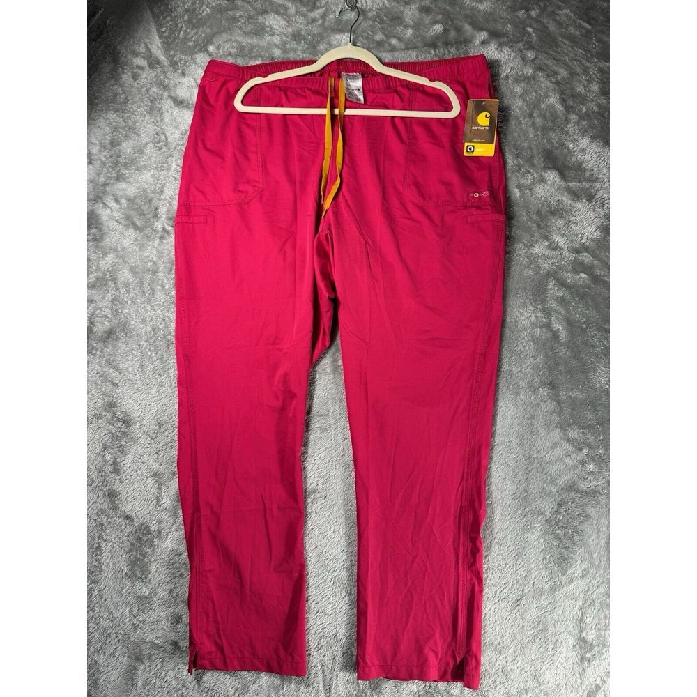 Carhartt Scrub Pants‎ Womens 3XL Tall Hot Pink Liberty Force NWT